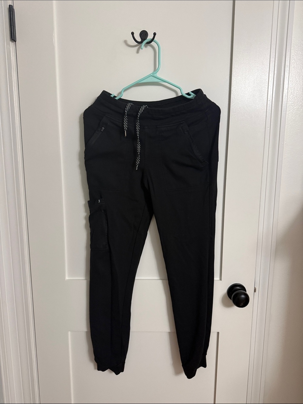 Jaanuu Black Women's Cargo Jogger Pant